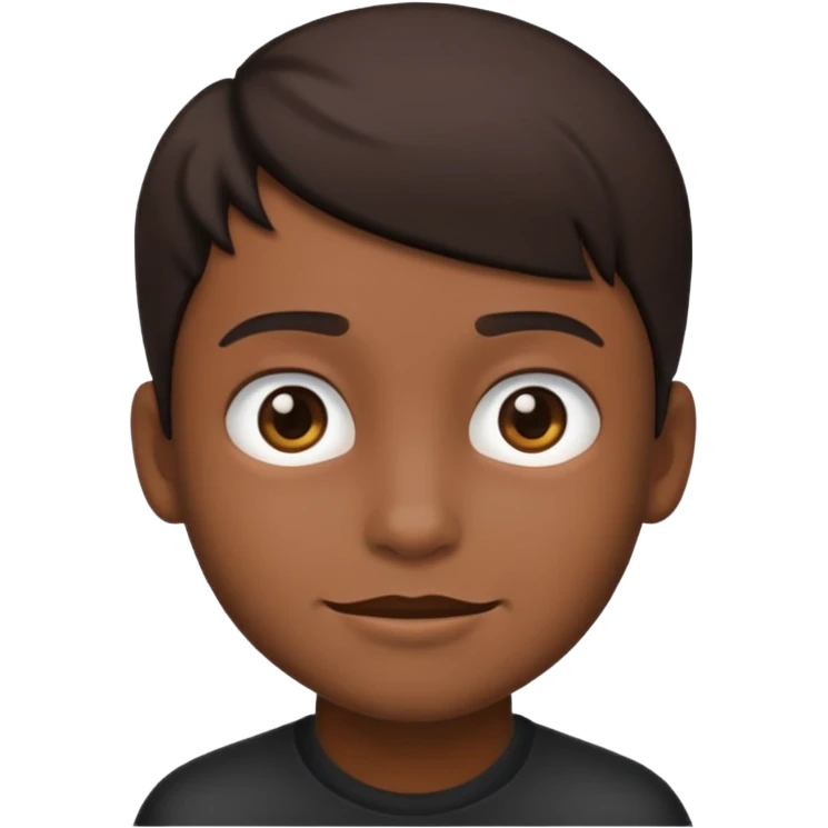 boy emoji half black half brown emoji