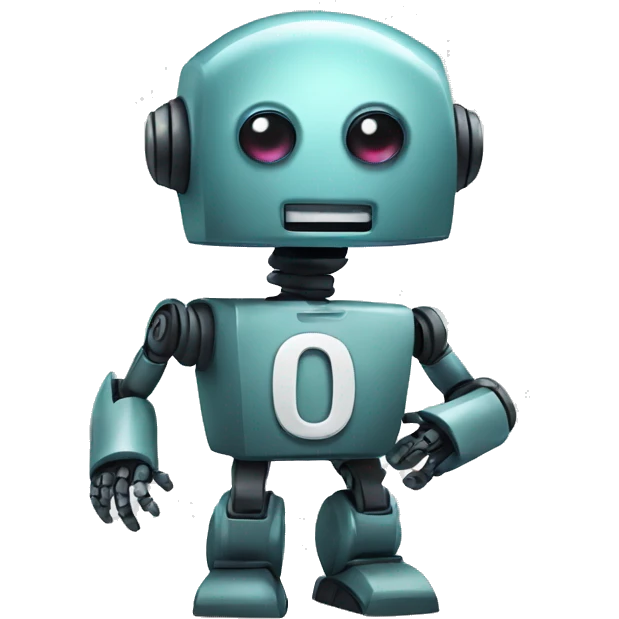 robot with letter O emoji