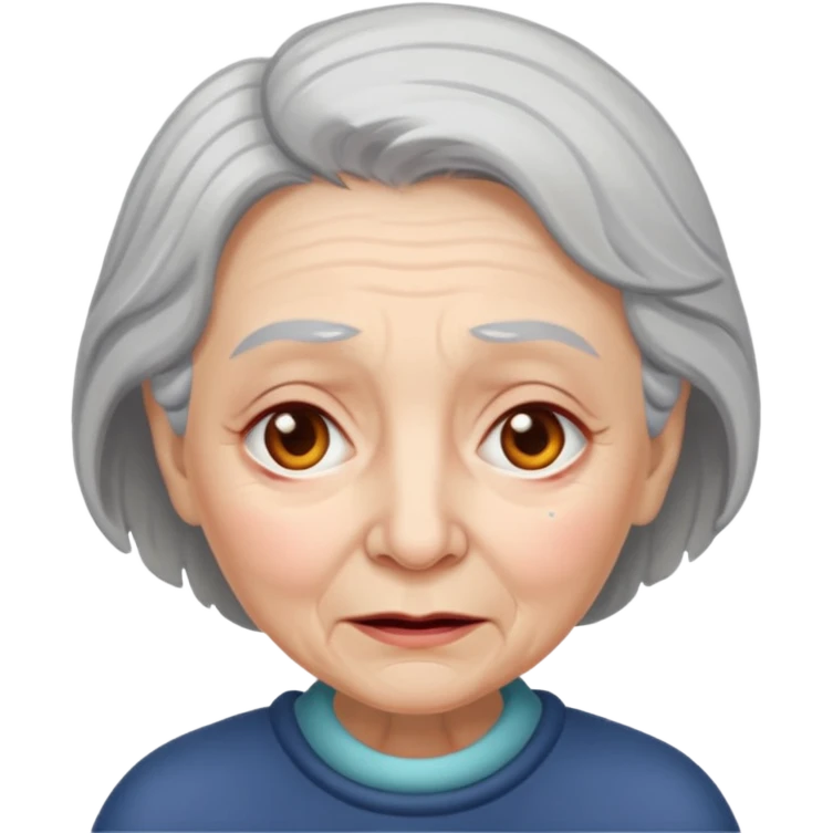 sick old woman with fever emoji
