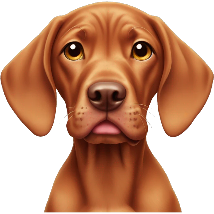 Vizsla biting it’s cheeks cute emoji