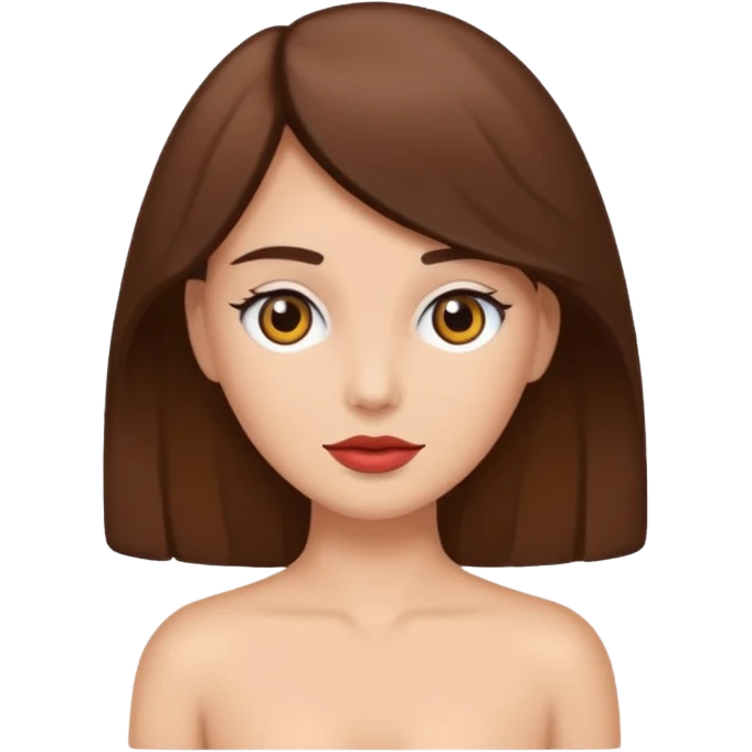 Zezette de femme blanche brune nue emoji