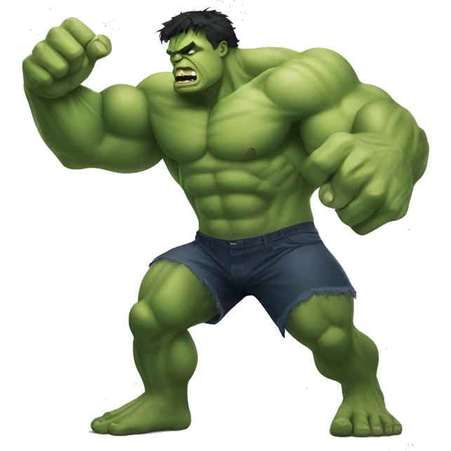  HULK SHOWING HIS STRENGTH emoji