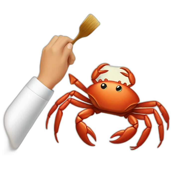 crab painting something emoji