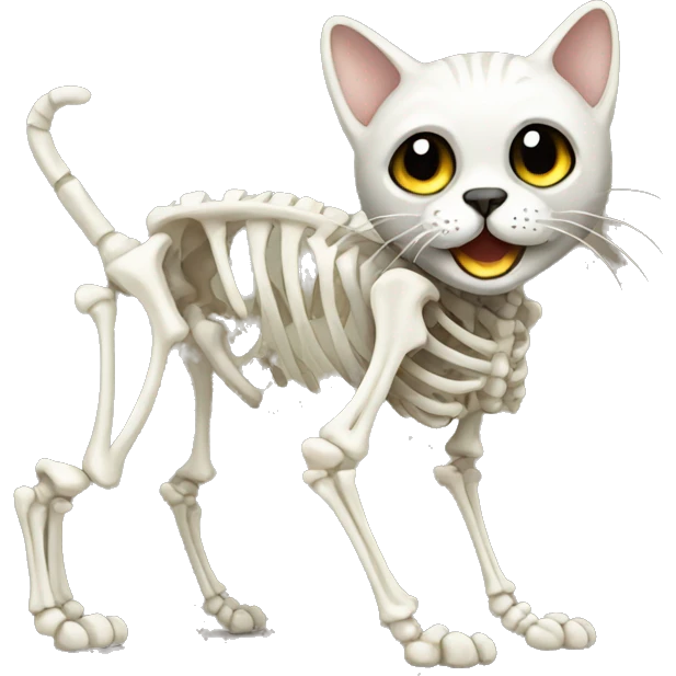 skeleton  cat emoji