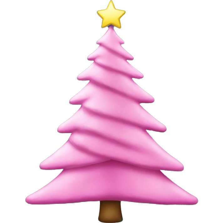 Pink Christmas tree emoji