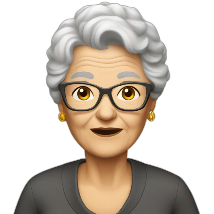 Granny in Lamborghini emoji