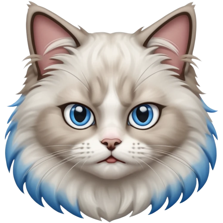 angry Ragdoll cat emoji