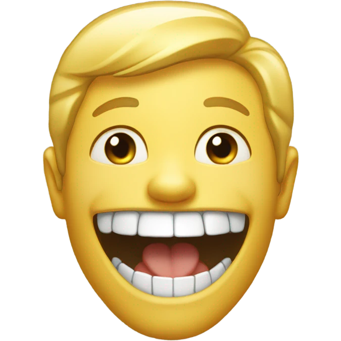 Gold smile emoji