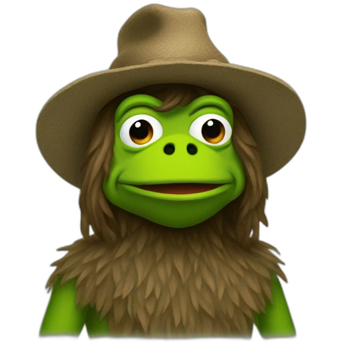 Kermit-sasquatch emoji