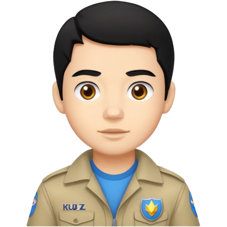Jay from Kubz Scouts with black hair emoji
