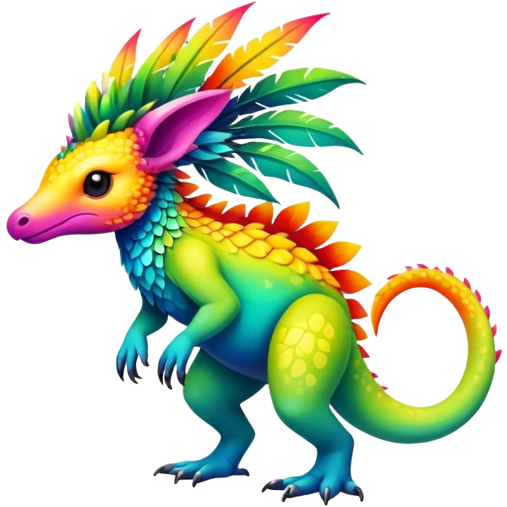 Colorful Exotic Pokémon-Digimon-Monster-Beast-Fakémon-hybrid-creature (full body) emoji