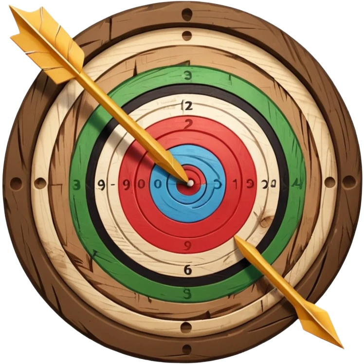 A target with an arrow in the center emoji