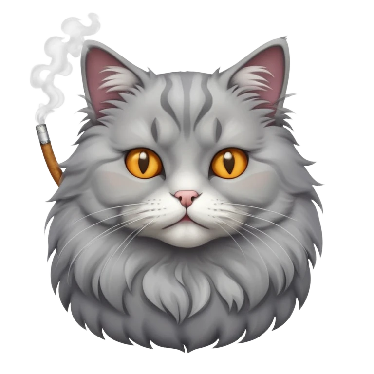 Cat smoking emoji