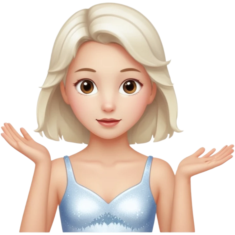 Ice skater girl emoji