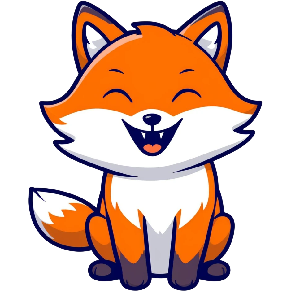 Fox laugh  emoji