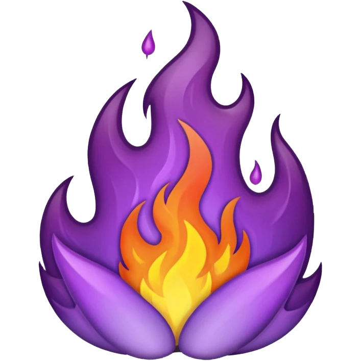 plain purple fire emoji