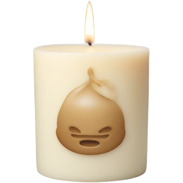 Beige winter vibe candle emoji