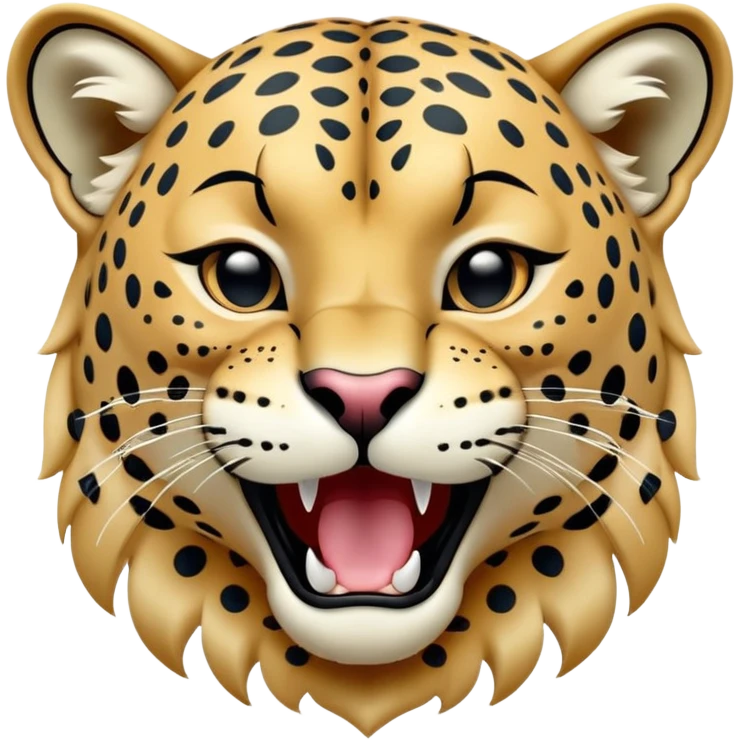 cinematic-realistic-yawning-young jaguar-portrait-emoji,-head-tilted-slightly-with-a-dramatic,-wide-open-yawn,-showcasing-a-lithe,-graceful-build-with-distinctive-rosette-patterns-and-sleepy,-half-closed-eyes,-simplified-yet-irresistibly-adorable, realistic emoji