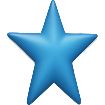 blue star, browser flat style emoji