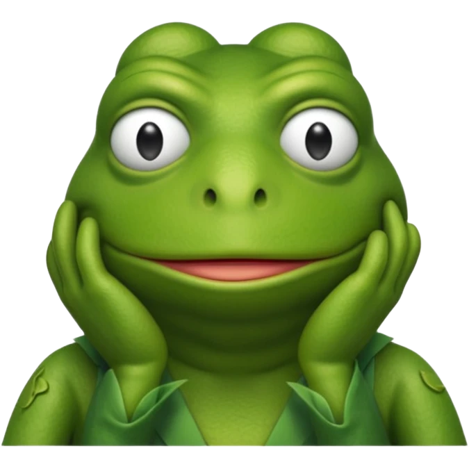 Tired Kermit frog  emoji