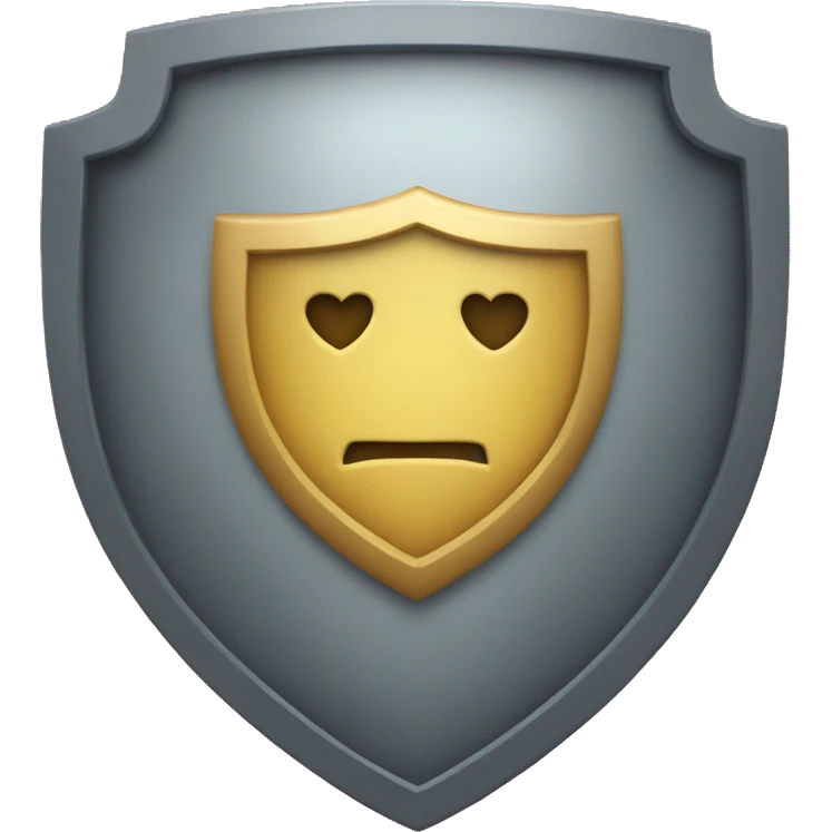 A shield in a form of a heart emoji