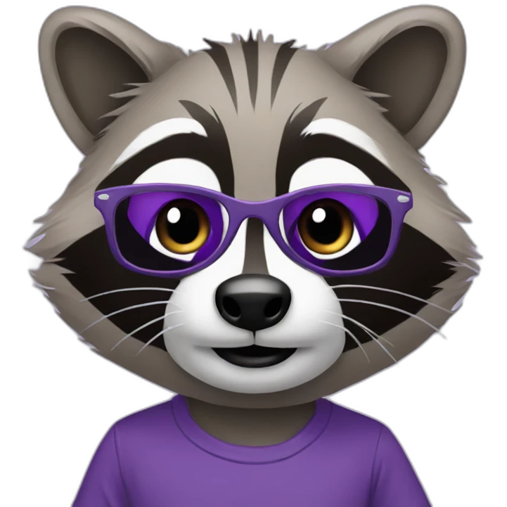 racoon with purple shirt emoji