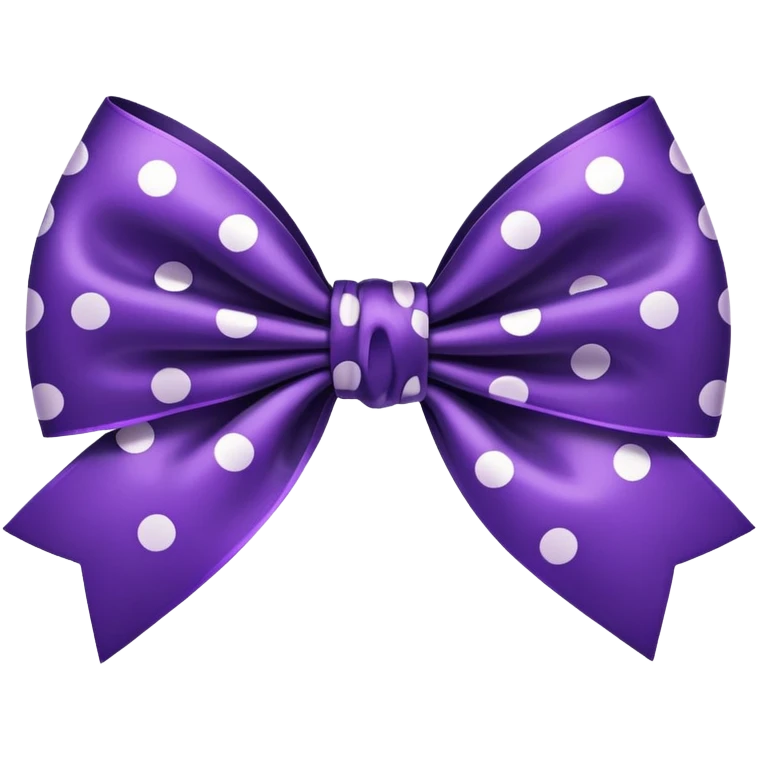 Black bow with purple polka dots emoji