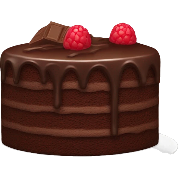 Sweet chocolate cake emoji