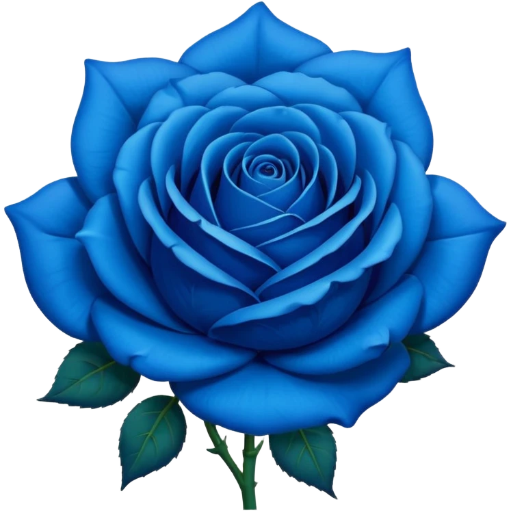 blue rose with eyes and smile emoji