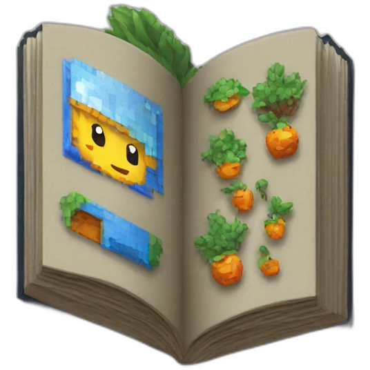 Pixel art book emoji
