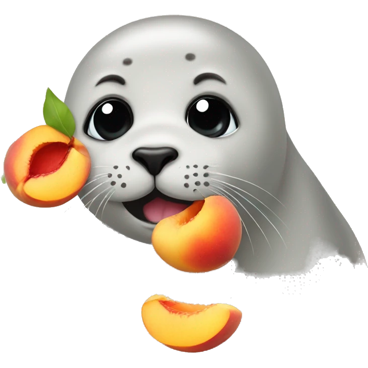 seal with peaches emoji