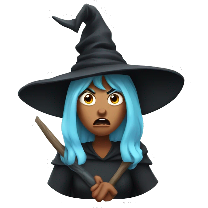 Angry witch emoji