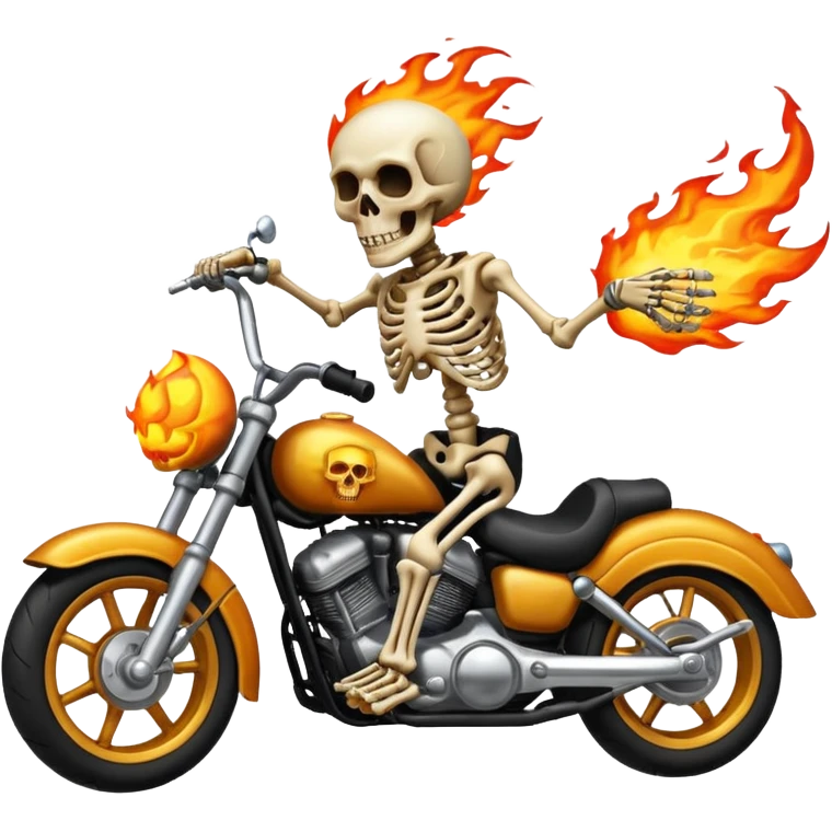 Give me a gost ride everything should be fire bike his bidy headr riding in a bike his eyes should be fire too skull too emoji emoji