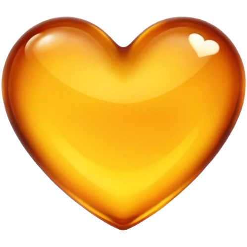 amber heart emoji