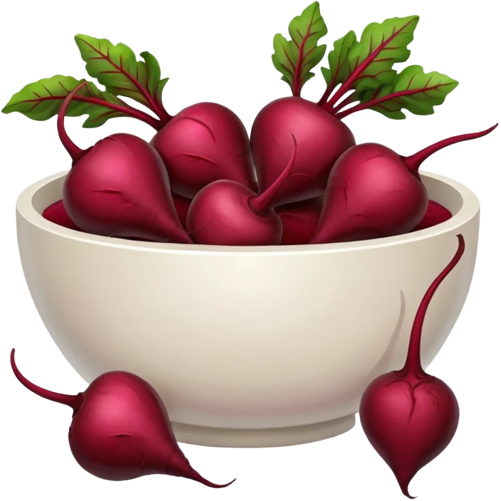 white bowl containing only whole beets emoji