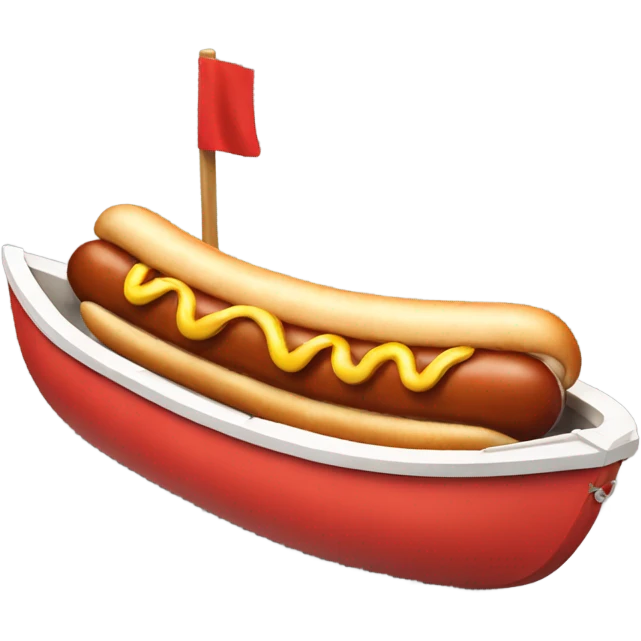 Hotdog on a boat emoji