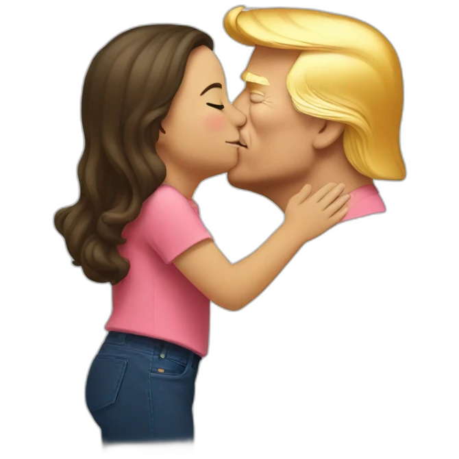 trump kissing his daughter, positivity, inclusiveness emoji