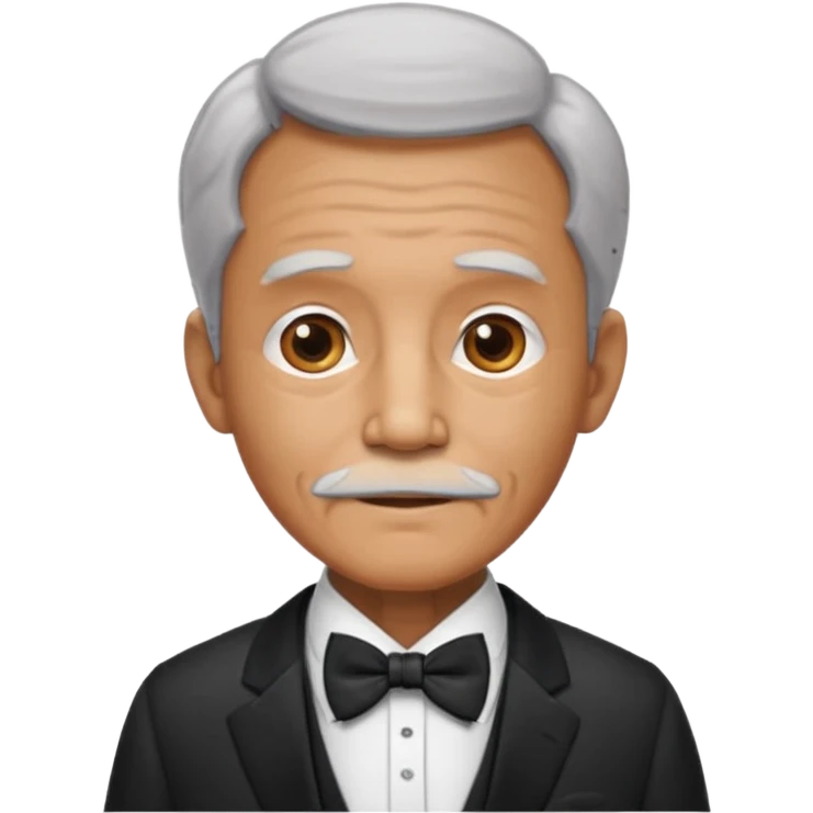 Very old man in suit with neckBow. emoji