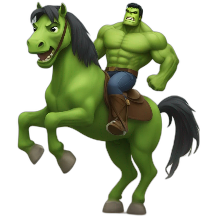 hulk riding horse emoji