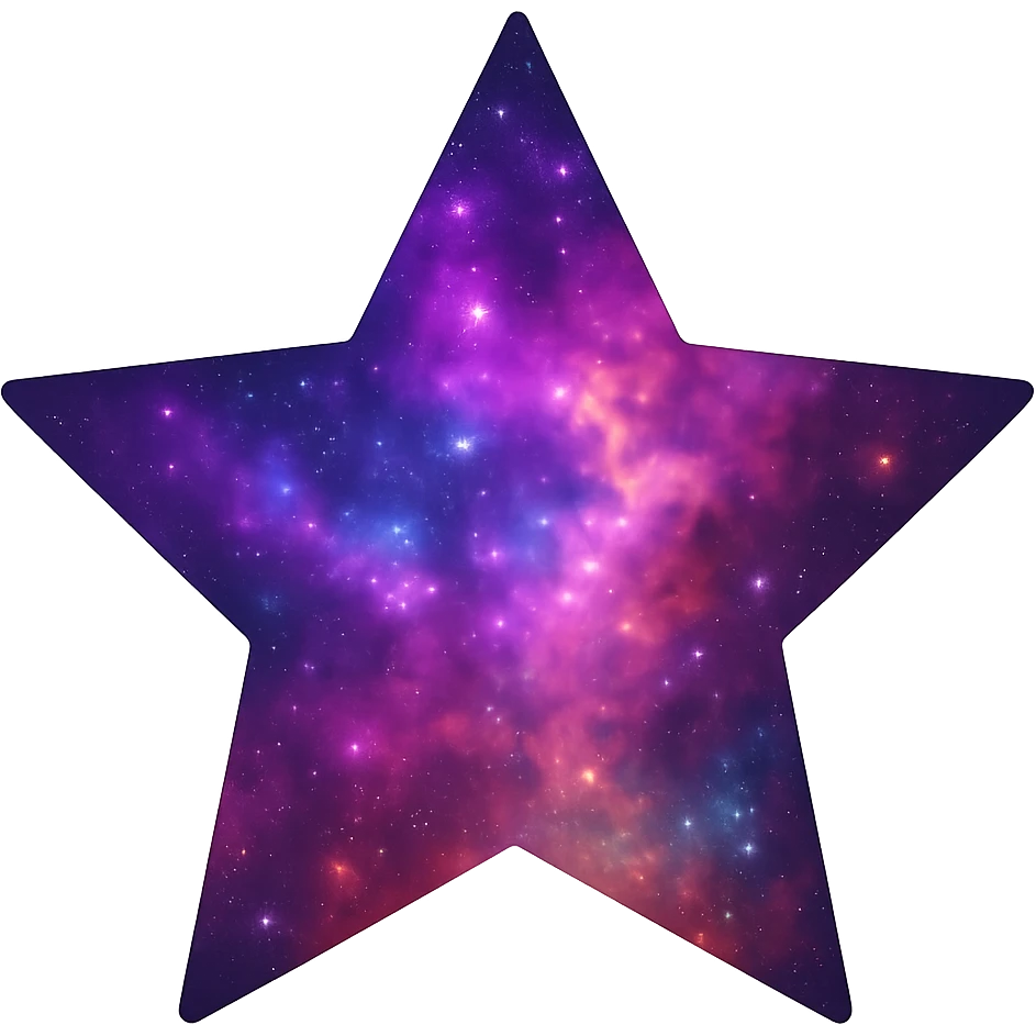 star with a cosmic nebula pattern emoji