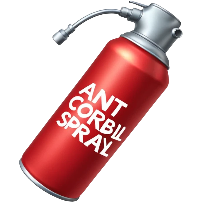 red spray can that says *Anti-cornball spray* on it emoji