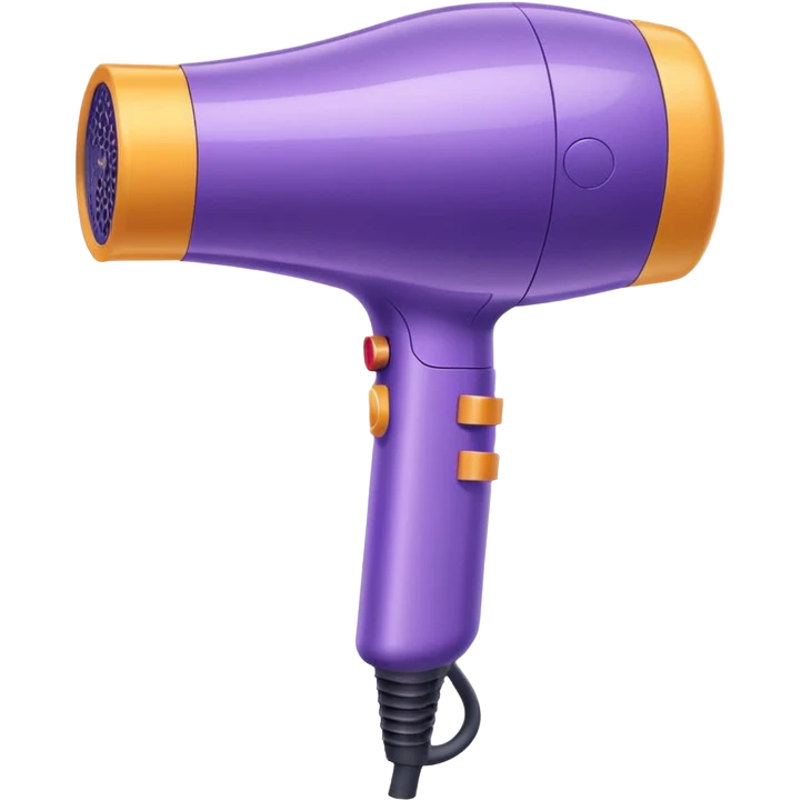 soft purple Dyson hair dryer emoji