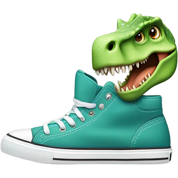 Dinosaur wearing shoes  emoji