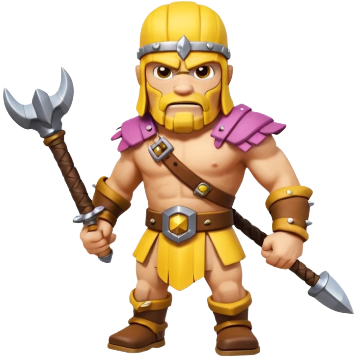 BARBARO DE CLASH OF CLANS QUE TIENE PELO AMARILLO emoji