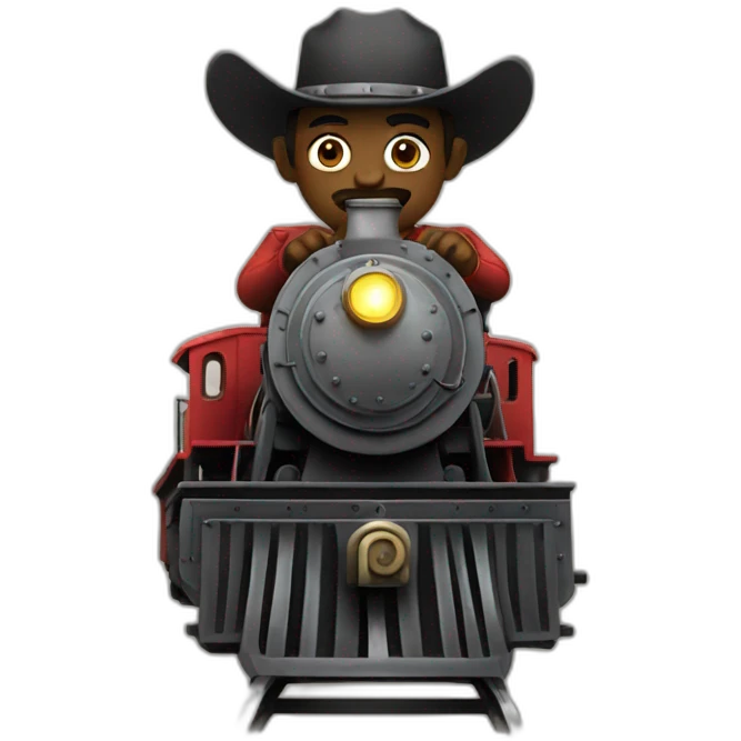steam train cowboy emoji