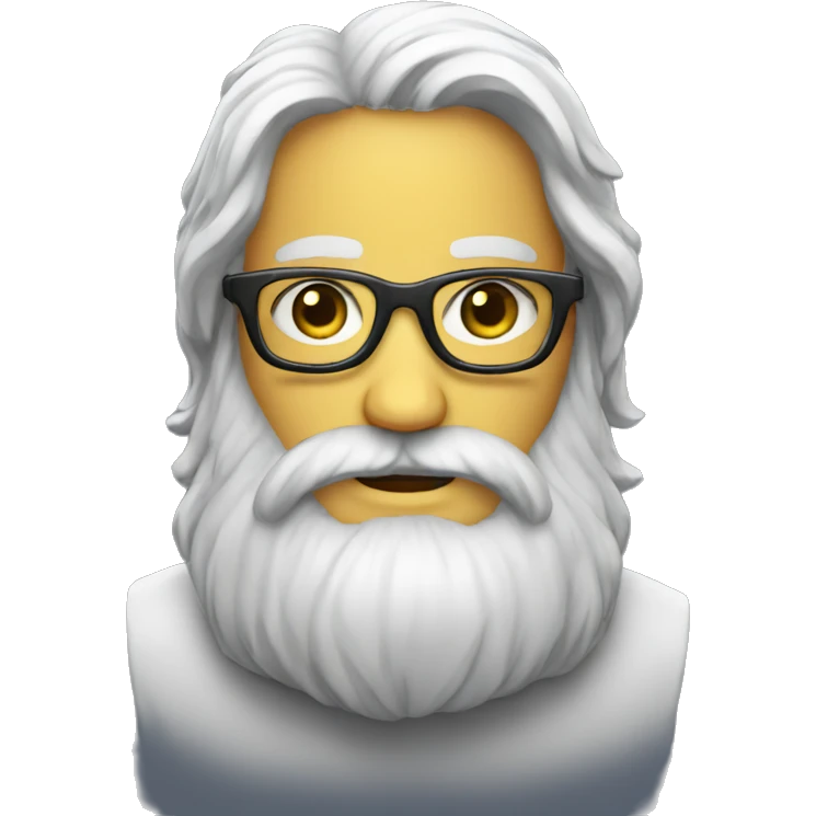 Bearded person majestic with glasses emoji