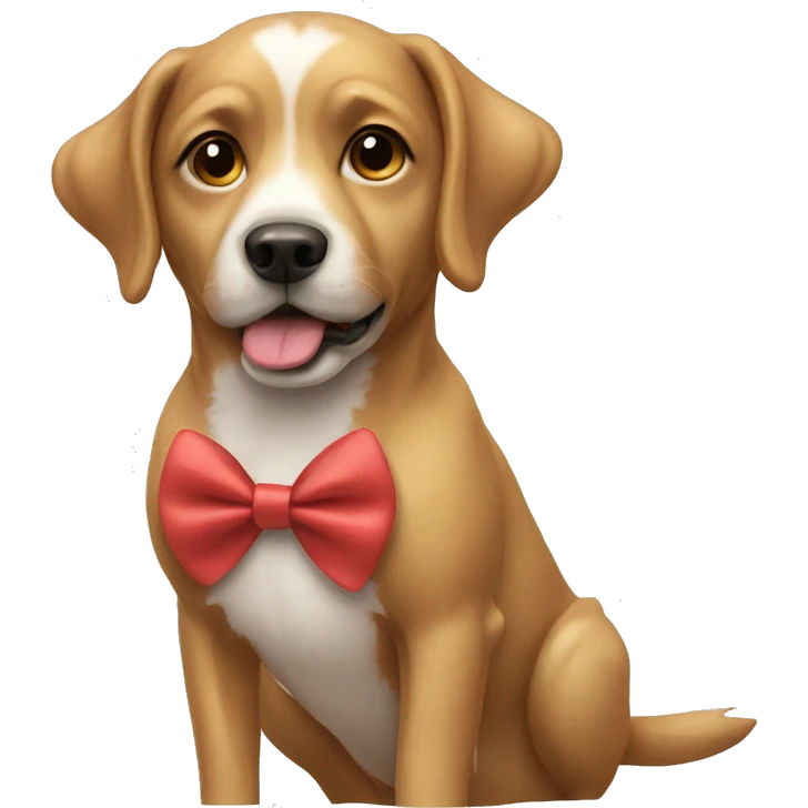 Dog with bow emoji