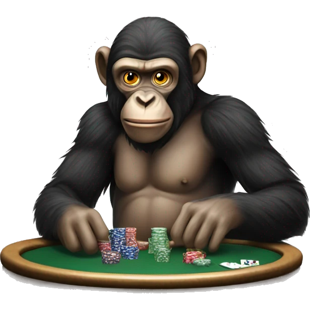 Poker playing ape  emoji