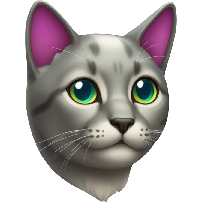 glossy jewel toned cat emoji