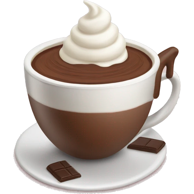 Hot chocolate with cream cup emoji